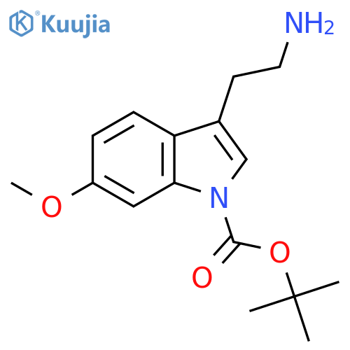 Tert-butyl 3-(2-aminoethyl)-6-methoxy-1H-indole-1-carboxylate structure