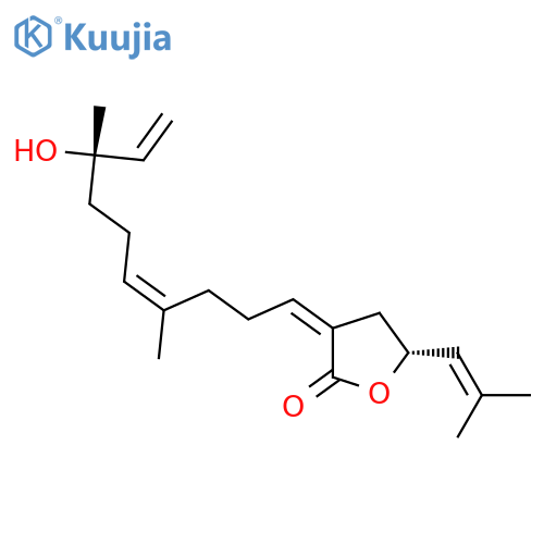 2(3H)-Furanone,dihydro-3-(8-hydroxy-4,8-dimethyl-4,9-decadienylidene)-5-(2-methyl-1-propenyl)-(9CI) structure