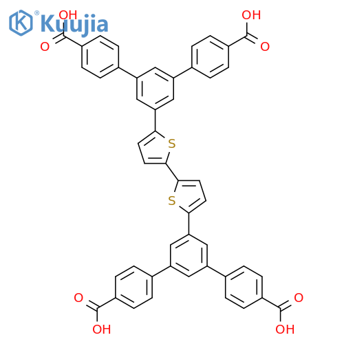 4,4',4'',4'''-(2,2'-Bithiophene-5,5'-diyl)bis(benzene-1,3,5-triyl)tetrakisbenzoic acid structure