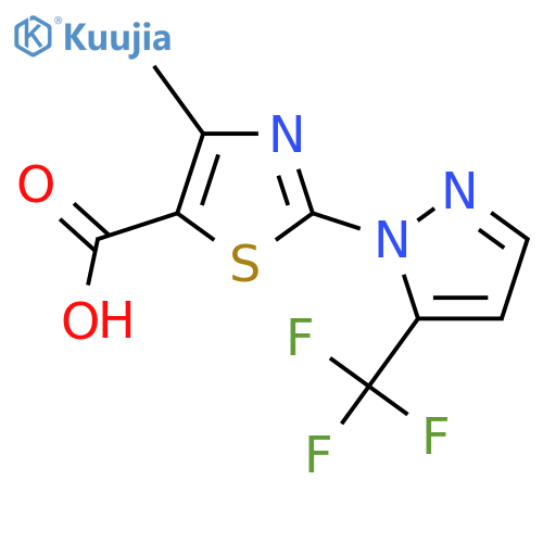 4-Methyl-2-5-(trifluoromethyl)-1H-pyrazol-1-yl-1,3-thiazole-5-carboxylic Acid structure