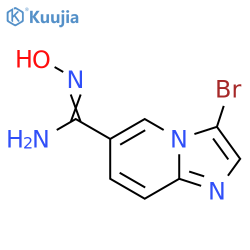 3-Bromo-N'-hydroxyimidazo[1,2-a]pyridine-6-carboximidamide structure