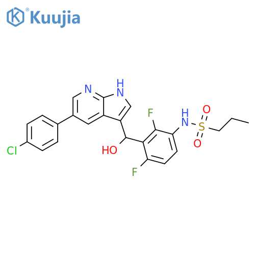 N-[3-[[5-(4-Chlorophenyl)-1H-pyrrolo[2,3-b]pyridin-3-yl]hydroxymethyl]-2,4-difluorophenyl]-1-propanesulfonamide structure