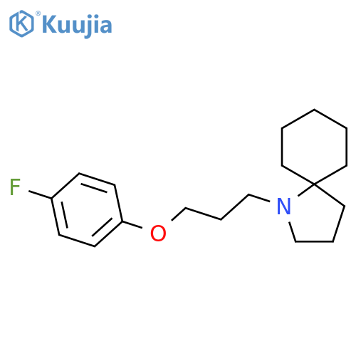 1-Azaspiro[4.5]decane,1-[3-(4-fluorophenoxy)propyl]-, hydrochloride (1:1) structure
