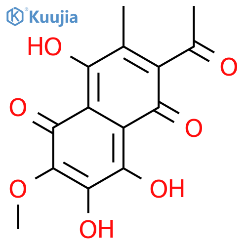 1,5-Naphthalenedione,2-acetyl-4,7,8-trihydroxy-6-methoxy-3-methyl- structure