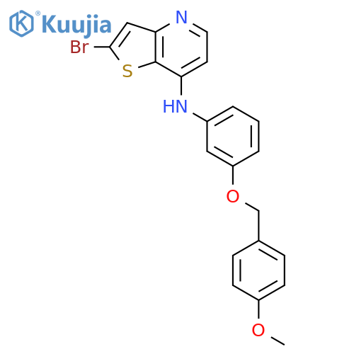 2-Bromo-N-{3-[(4-methoxyphenyl)methoxy]phenyl}thieno[3,2-b]pyridin-7-amine structure