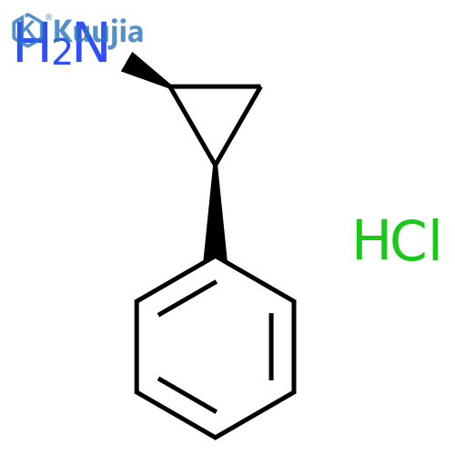 (1S,2S)-2-phenylcyclopropanamine;hydrochloride structure
