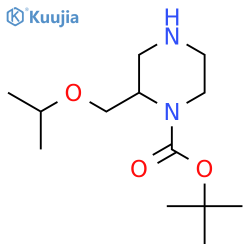 tert-butyl 2-(propan-2-yloxy)methylpiperazine-1-carboxylate structure