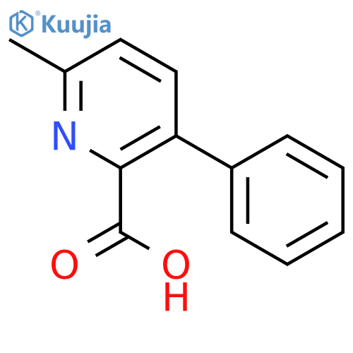 6-methyl-3-phenylpicolinic acid structure