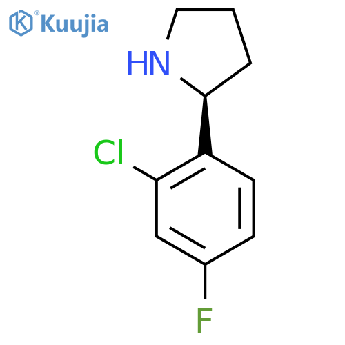 (S)-2-(2-CHLORO-4-FLUOROPHENYL)PYRROLIDINE structure