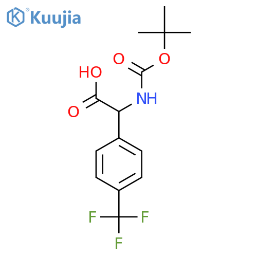 (R)-2-((tert-butoxycarbonyl)amino)-2-(4-(trifluoromethyl)phenyl)acetic acid structure