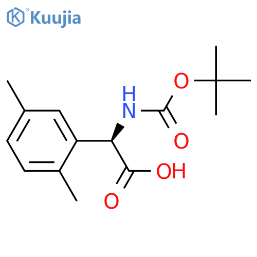 (2R)-2-[(TERT-BUTOXY)CARBONYLAMINO]-2-(2,5-DIMETHYLPHENYL)ACETIC ACID structure