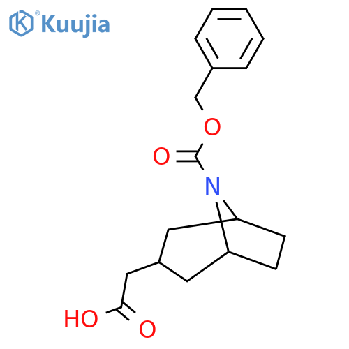 2-(8-benzyloxycarbonyl-8-azabicyclo[3.2.1]octan-3-yl)acetic acid structure