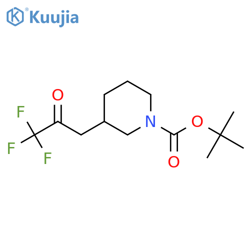 tert-butyl 3-(3,3,3-trifluoro-2-oxo-propyl)piperidine-1-carboxylate structure