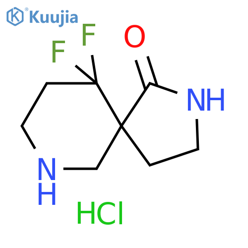 10,10-DIFLUORO-2,7-DIAZA-SPIRO[4.5]DECAN-1-ONE HYDROCHLORIDE structure