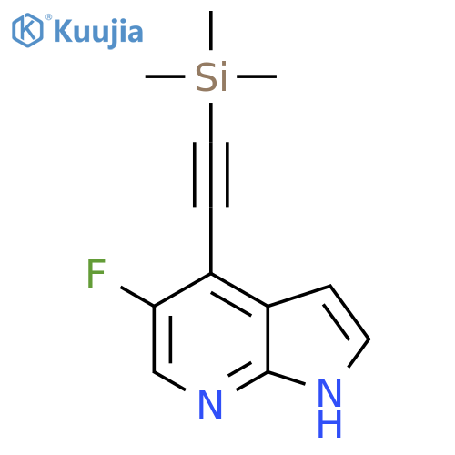 5-Fluoro-4-((trimethylsilyl)ethynyl)-1h-pyrrolo-2,3-bpyridine structure
