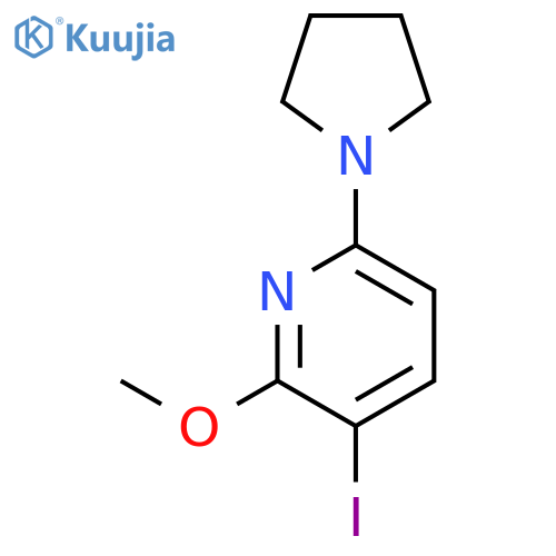 3-Iodo-2-methoxy-6-(pyrrolidin-1-yl)pyridine structure