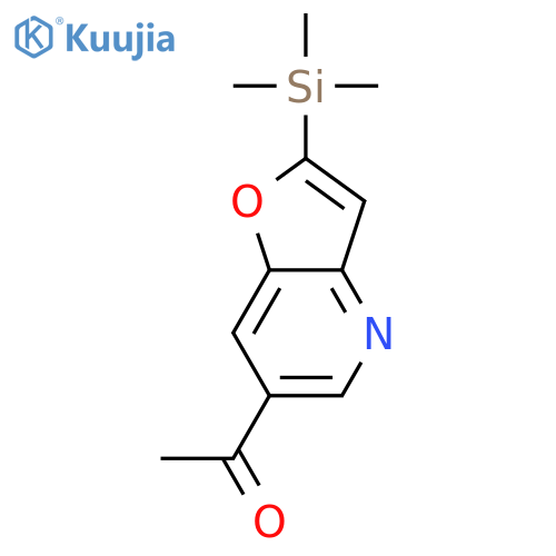 1-(2-(Trimethylsilyl)furo3,2-bpyridin-6-yl)-ethanone structure