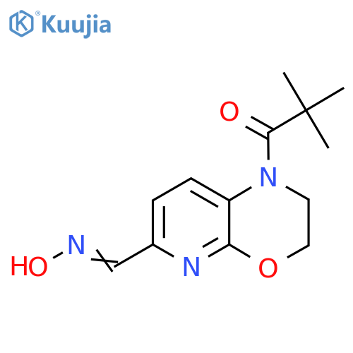 (E)-1-Pivaloyl-2,3-dihydro-1H-pyrido2,3-b1,4oxazine-6-carbaldehyde Oxime structure