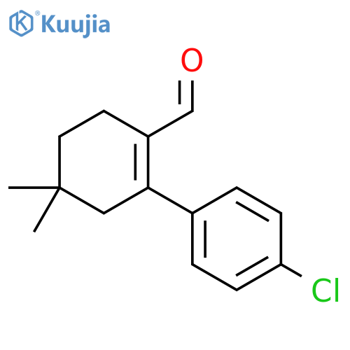 2-(4-Chlorophenyl)-4,4-dimethyl-1-cyclohexene-1-carboxaldehyde structure