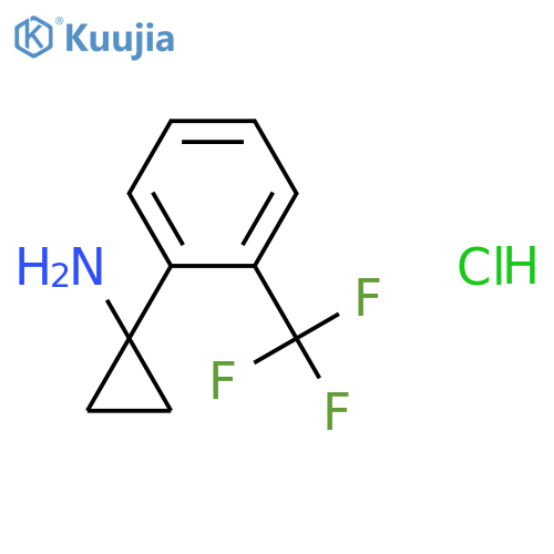 1-2-(trifluoromethyl)phenylcyclopropan-1-amine hydrochloride structure