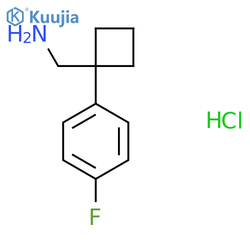 1-(4-Fluorophenyl)cyclobutylmethanamine hydrochloride structure