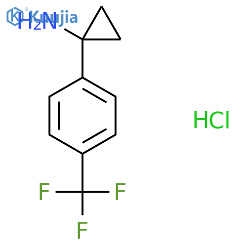 1-(4-(Trifluoromethyl)phenyl)cyclopropanamine hydrochloride structure
