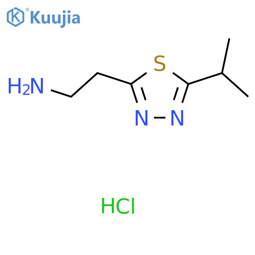 2-5-(propan-2-yl)-1,3,4-thiadiazol-2-ylethan-1-amine hydrochloride structure