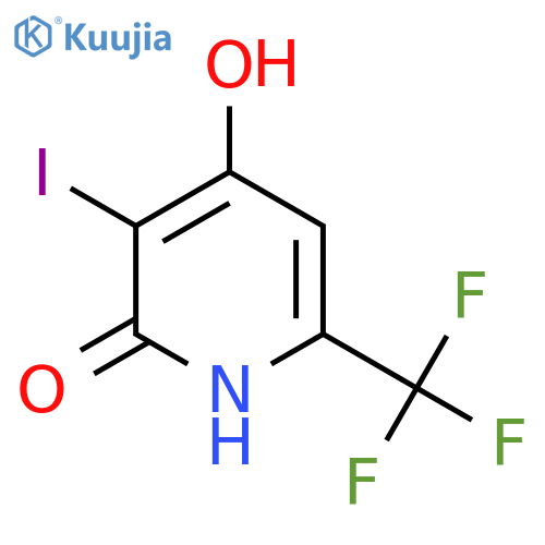 2,4-Dihydroxy-3-iodo-6-(trifluoromethyl)pyridine structure