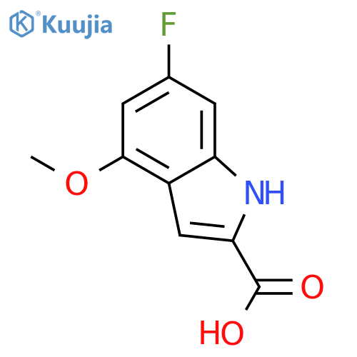 6-fluoro-4-methoxy-1H-Indole-2-carboxylic acid structure
