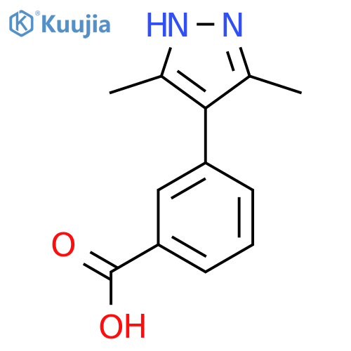 3-(3,5-Dimethyl-1H-pyrazol-4-yl)benzoic acid structure