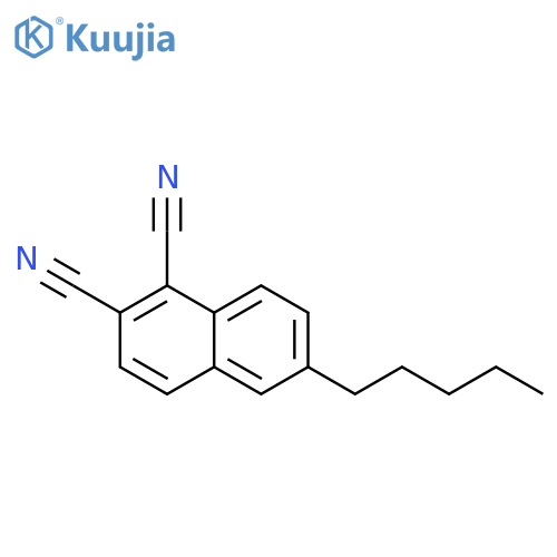 1,2-Naphthalenedicarbonitrile, 6-pentyl- structure
