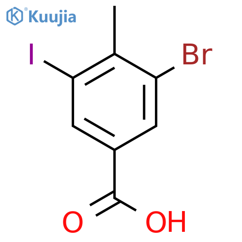 3-bromo-5-iodo-4-methylbenzoic acid structure