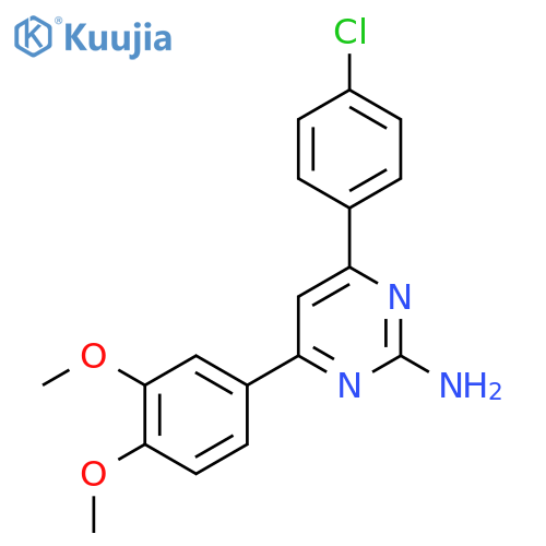 4-(4-Chlorophenyl)-6-(3,4-dimethoxyphenyl)pyrimidin-2-amine structure