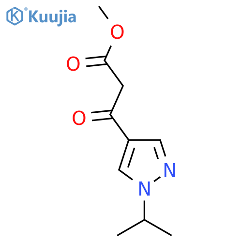 Methyl 3-(1-isopropyl-1H-pyrazol-4-yl)-3-oxopropanoate structure