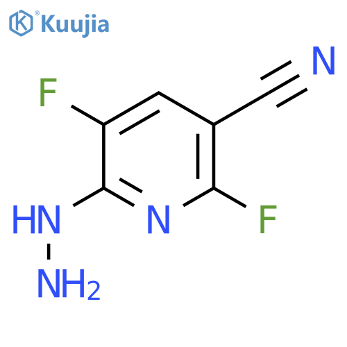 3-Cyano-2,5-difluoro-6-hydrazinopyridine structure