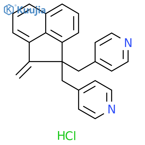 Pyridine, 4,4'-[(2-methylene-1(2H)-acenaphthylenylidene)bis(methylene)]bis-, dihydrochloride (9CI) structure