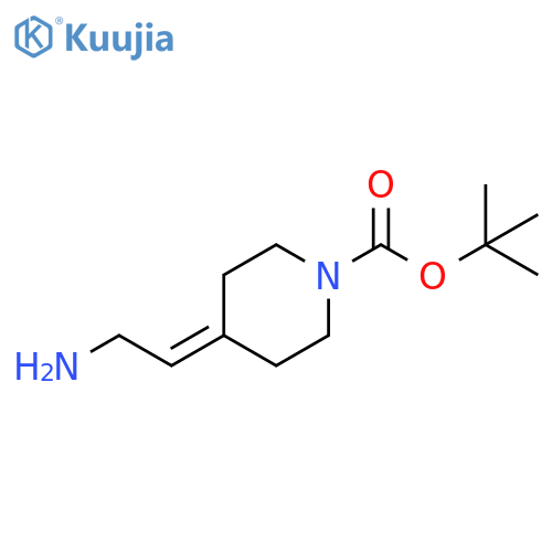 1-Piperidinecarboxylic acid, 4-(2-aminoethylidene)-, 1,1-dimethylethyl ester structure