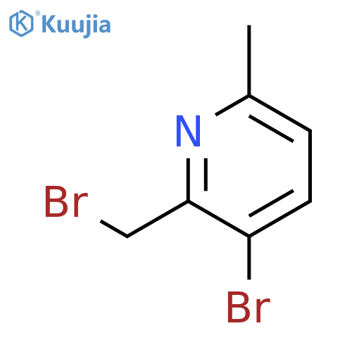 Pyridine, 3-bromo-2-(bromomethyl)-6-methyl- structure