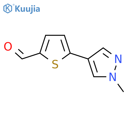 5-(1-Methyl-1H-pyrazol-4-yl)thiophene-2-carbaldehyde structure