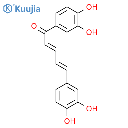 (2E,4Z)-1,5-Bis(3,4-dihydroxyphenyl)penta-2,4-dien-1-one structure