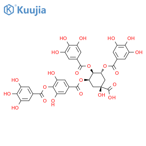 Benzoic acid,3,5-dihydroxy-4-[(3,4,5-trihydroxybenzoyl)oxy]-,5-carboxy-5-hydroxy-2,3-bis[(3,4,5-trihydroxybenzoyl)oxy]cyclohexyl ester,[1R-(1a,2a,3b,4a)]- (9CI) structure