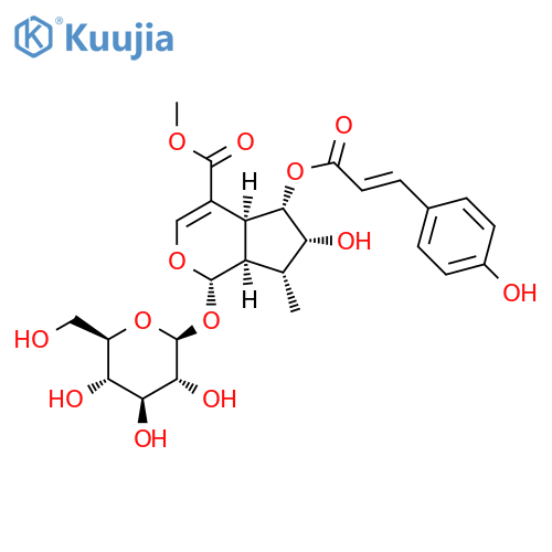 Cyclopenta[c]pyran-4-carboxylicacid, 1-(b-D-glucopyranosyloxy)-1,4a,5,6,7,7a-hexahydro-6-hydroxy-5-[[(2E)-3-(4-hydroxyphenyl)-1-oxo-2-propenyl]oxy]-7-methyl-,methyl ester, (1S,4aS,5S,6R,7R,7aR)- (9CI) structure