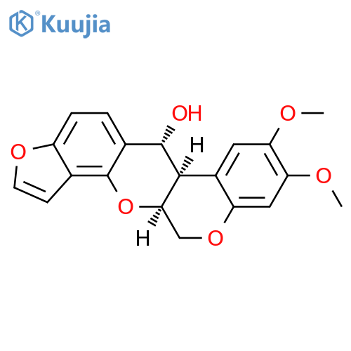 [1]Benzopyrano[3,4-b]furo[2,3-h][1]benzopyran-6-ol,6,6a,12,12a-tetrahydro-8,9-dimethoxy-, (6R,6aR,12aS)- structure