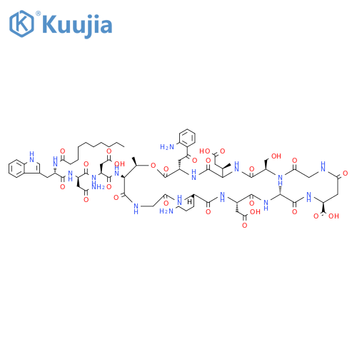 9-L-β-Aspartic acid-daptoMycin structure