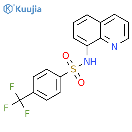N-(quinolin-8-yl)-4-(trifluoromethyl)benzene-1-sulfonamide structure