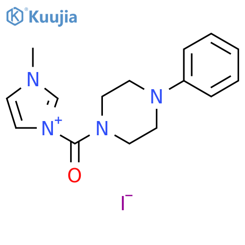 (3-methylimidazol-1-ium-1-yl)-(4-phenylpiperazin-1-yl)methanone;iodide structure