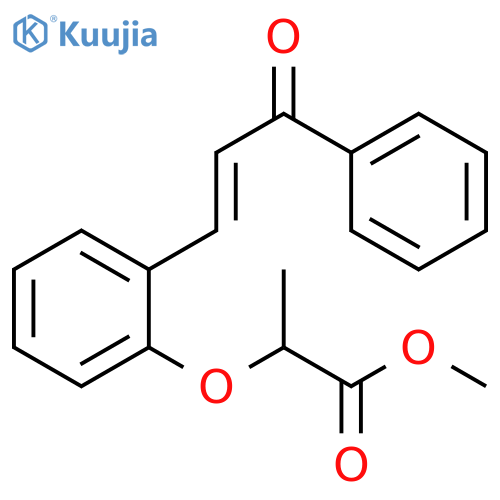 Propanoic acid, 2-[2-(3-oxo-3-phenyl-1-propenyl)phenoxy]-, methyl ester, (E)- (9CI) structure