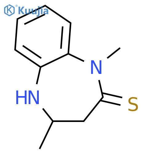 2H-1,5-Benzodiazepine-2-thione,1,3,4,5-tetrahydro-1,4-dimethyl- structure