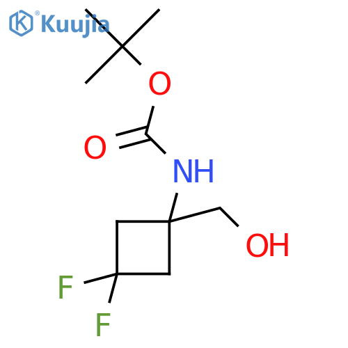 tert-Butyl N-[3,3-difluoro-1-(hydroxymethyl)cyclobutyl]carbamate structure