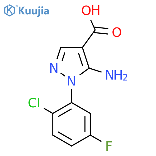 5-Amino-1-(2-chloro-5-fluorophenyl)-1H-pyrazole-4-carboxylic acid structure